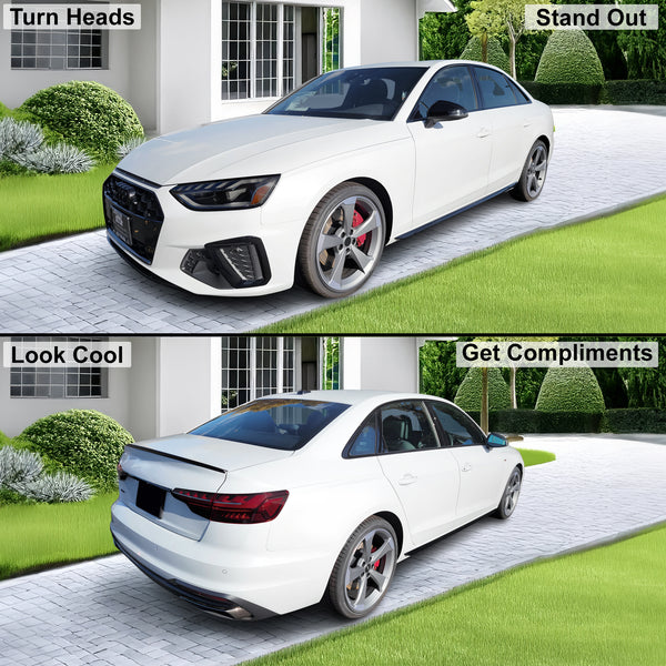 Fits Audi A4 2020-2025 Full Headlight Taillight Precut Smoked PPF Tint Kit Film Overlay  - Bogar Tech Designs