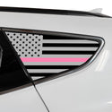 Fits Hyundai Santa Fe Sport 2013-2018 Quarter Window American Flag Vinyl Decal Stickers - Bogar Tech Designs