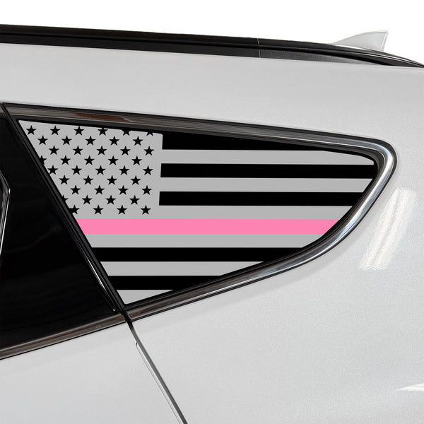 Fits Hyundai Santa Fe Sport 2013-2018 Quarter Window American Flag Vinyl Decal Stickers - Bogar Tech Designs