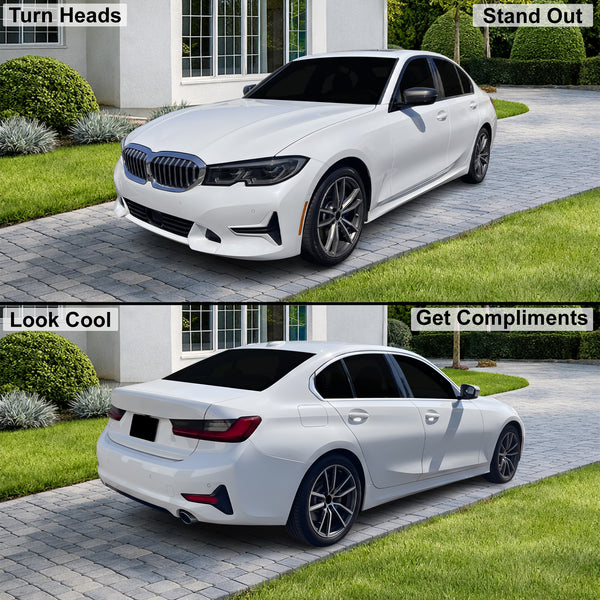 Fits BMW 3 Series 2019-2022 Full Headlight Taillight Precut Smoked PPF Tint Kit Film Overlay  - Bogar Tech Designs