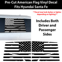 Fits Hyundai Santa Fe 2024-2026 Quarter Window American Flag Vinyl Decal Stickers - Bogar Tech Designs