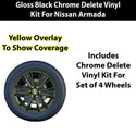 Fits Nissan Armada 2017-2020 Vinyl Chrome Delete Grille Blackout Decal Stickers Overlay Film - Bogar Tech Designs