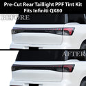 Fits Infiniti QX80 2025-2027 Full Headlight Taillight Precut Smoked PPF Tint Kit Film Overlay  - Bogar Tech Designs