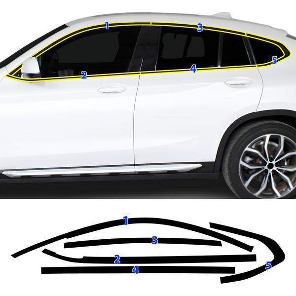 Fits BMW X4 2019-2025 Vinyl Chrome Delete Grille Blackout Decal Stickers Overlay Film - Bogar Tech Designs