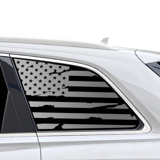 Fits Audi Q7 2017-2026 Quarter Window American Flag Vinyl Decal Stickers - Bogar Tech Designs