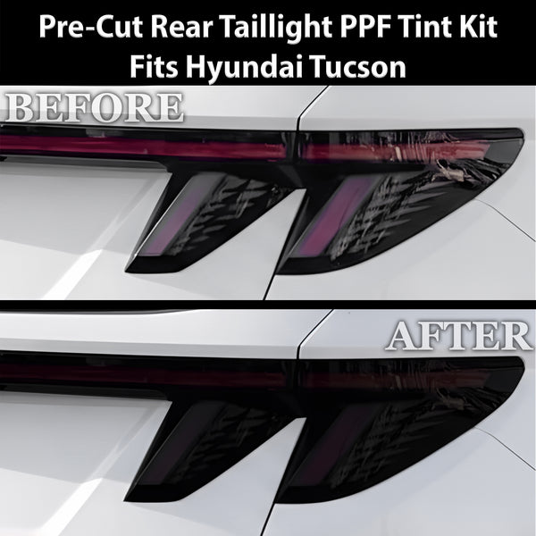 Fits Hyundai Tucson 2025-2026 Full Headlight Taillight Precut Smoked PPF Tint Kit Film Overlay  - Bogar Tech Designs