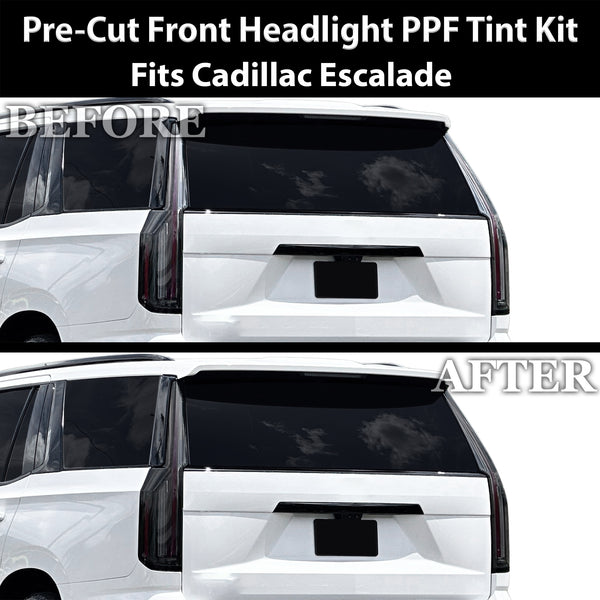 Fits Cadillac Escalade 2025-2026 Full Headlight Taillight Precut Smoked PPF Tint Kit Film Overlay  - Bogar Tech Designs