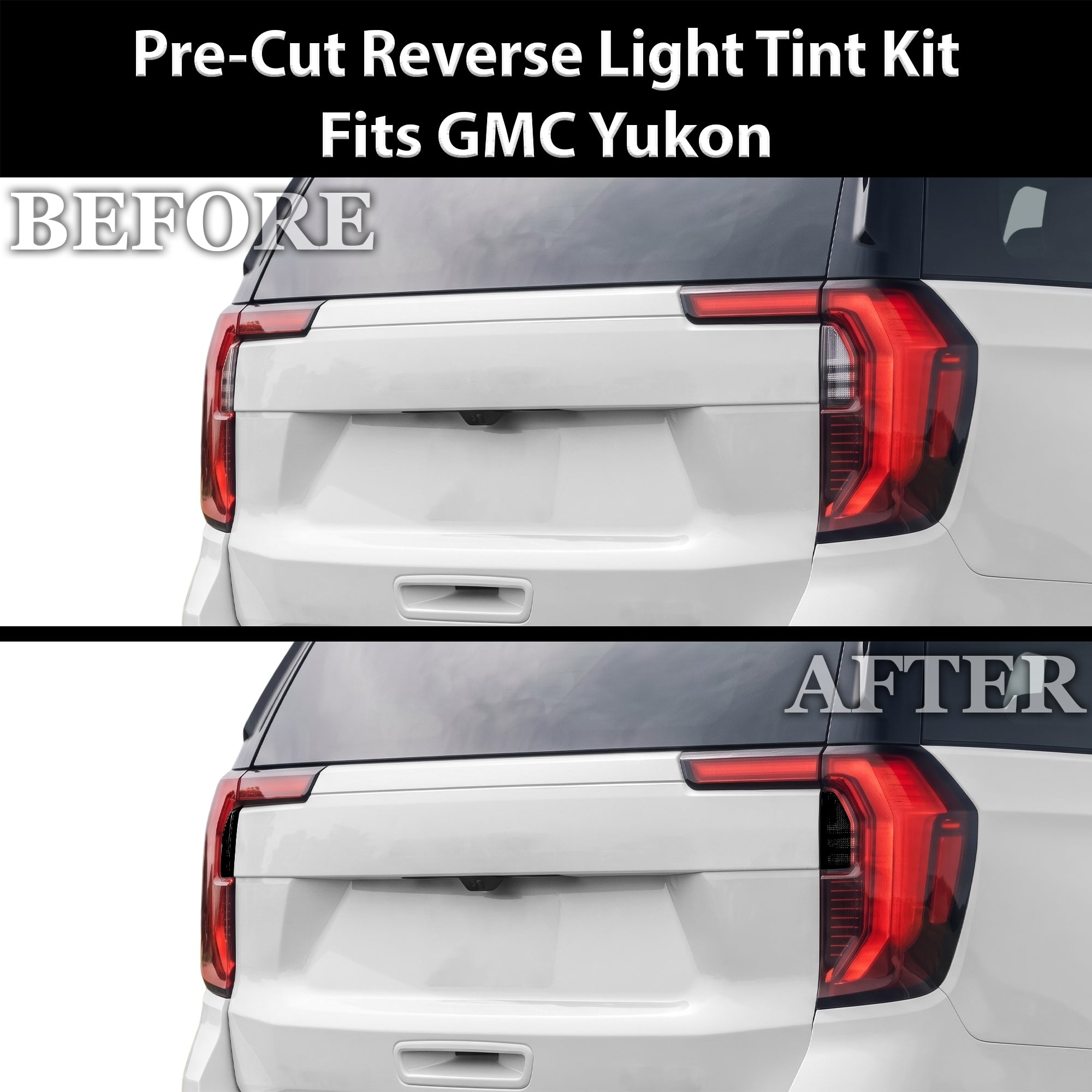 Fits GMC Yukon 2025-2027 Full Headlight Taillight Precut Smoked PPF Tint Kit Film Overlay  - Bogar Tech Designs
