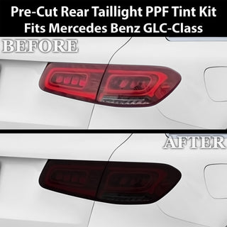 Fits Mercedes-Benz GLC-Class 2016-2022 Full Headlight Taillight Precut Smoked PPF Tint Kit Film Overlay  - Bogar Tech Designs