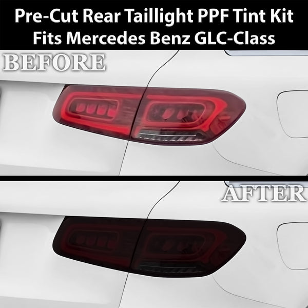 Fits Mercedes-Benz GLC-Class 2016-2022 Full Headlight Taillight Precut Smoked PPF Tint Kit Film Overlay  - Bogar Tech Designs