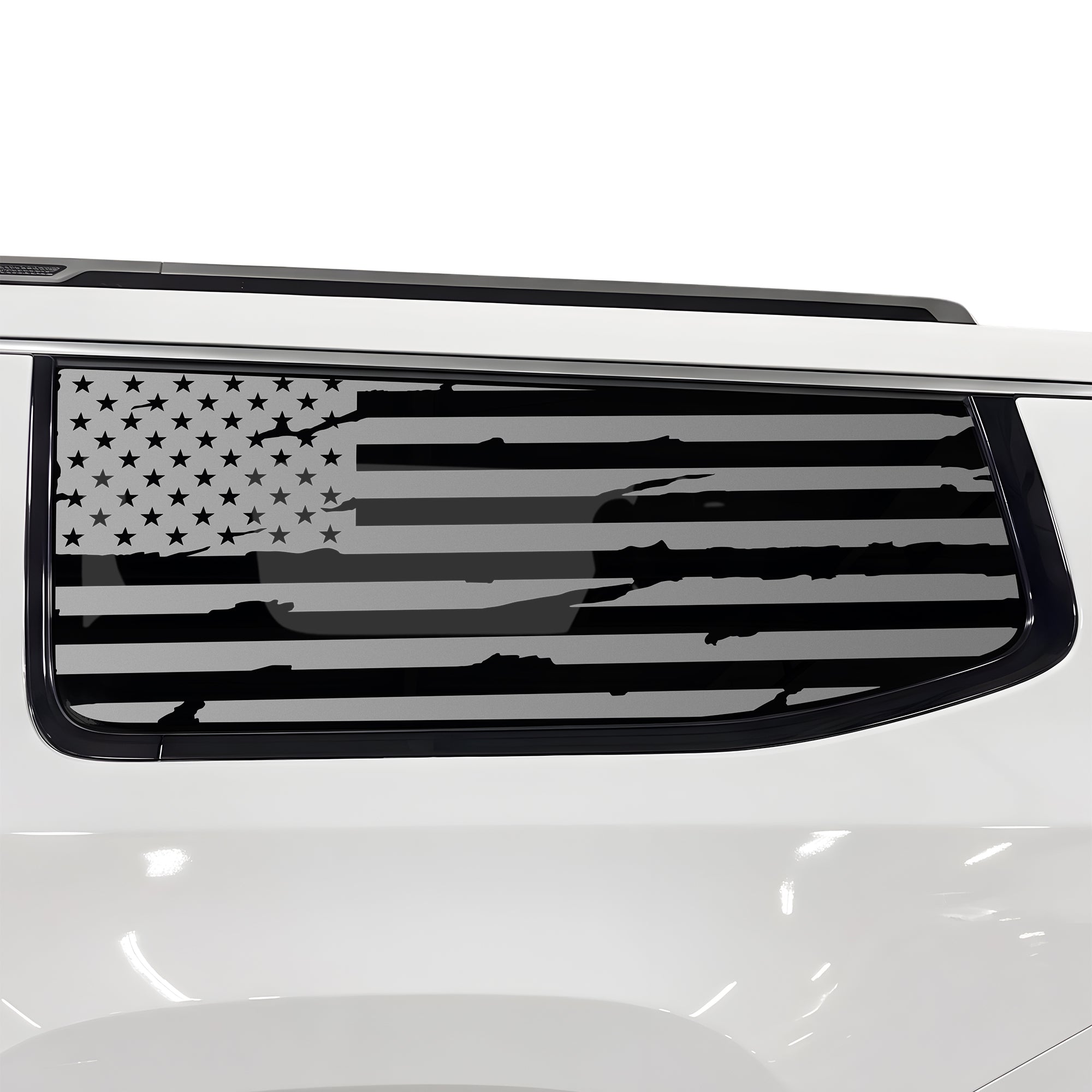 Fits Jeep Grand Wagoneer L 2022-2027 Quarter Window American Flag Vinyl Decal Stickers - Bogar Tech Designs