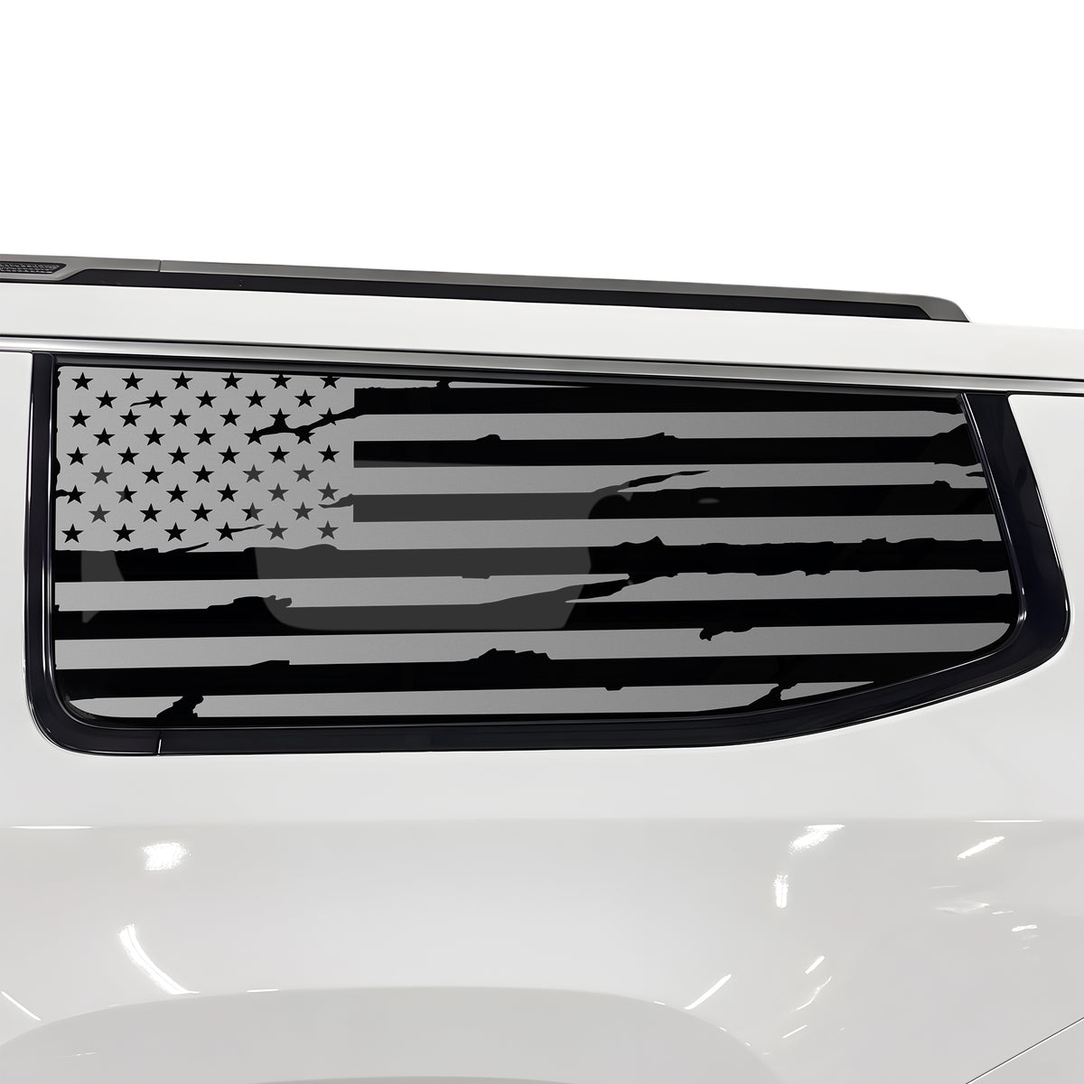Fits Jeep Grand Wagoneer L 2022-2027 Quarter Window American Flag Vinyl Decal Stickers - Bogar Tech Designs