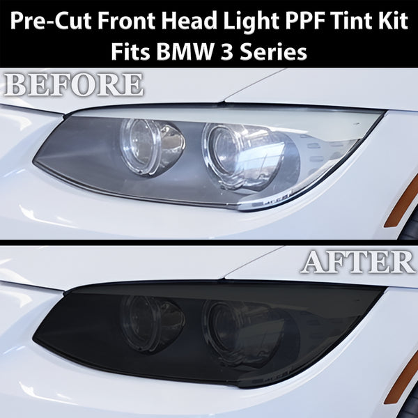 Fits BMW 3 Series 2011-2013 Full Headlight Taillight Precut Smoked PPF Tint Kit Film Overlay  - Bogar Tech Designs