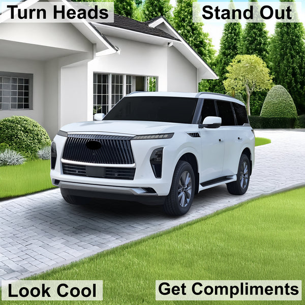 Fits Infiniti QX80 2025-2027 Full Headlight Taillight Precut Smoked PPF Tint Kit Film Overlay  - Bogar Tech Designs