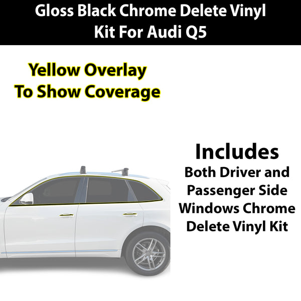Fits Audi Q5 2013-2017 Vinyl Chrome Delete Grille Blackout Decal Stickers Overlay Film - Bogar Tech Designs