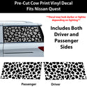 Fits Nissan Quest 2011-2017 Animal Leopard Cheetah Cow Window Vinyl Decal Stickers - Bogar Tech Designs