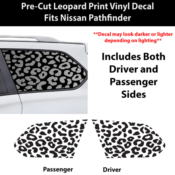 Fits Nissan Pathfinder 2013-2021 Animal Leopard Cheetah Cow Window Vinyl Decal Stickers - Bogar Tech Designs