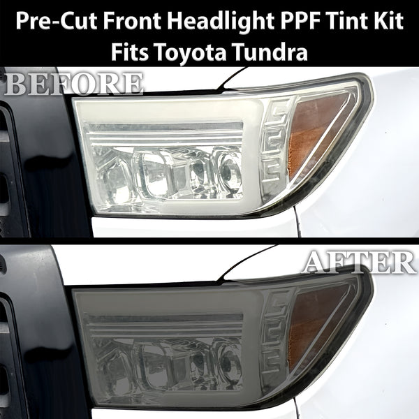 Fits Toyota Tundra 2007-2013 Full Headlight Taillight Precut Smoked PPF Tint Kit Film Overlay  - Bogar Tech Designs