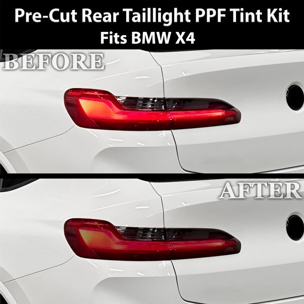 Fits BMW X4 2019-2025 Full Headlight Taillight Precut Smoked PPF Tint Kit Film Overlay  - Bogar Tech Designs