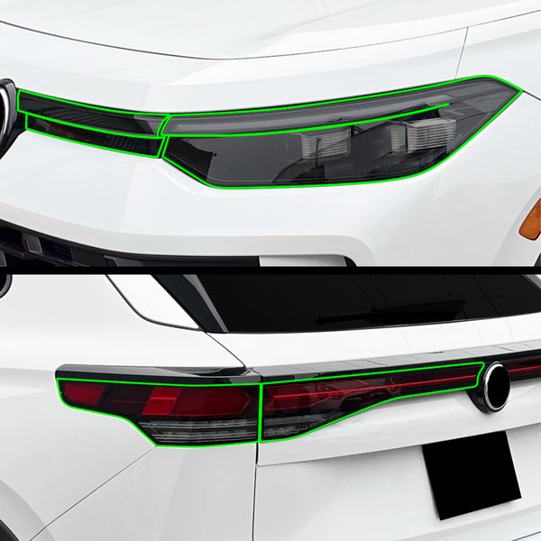 Fits Volkswagen Tiguan 2025-2027 Full Headlight Taillight Precut Smoked PPF Tint Kit Film Overlay  - Bogar Tech Designs