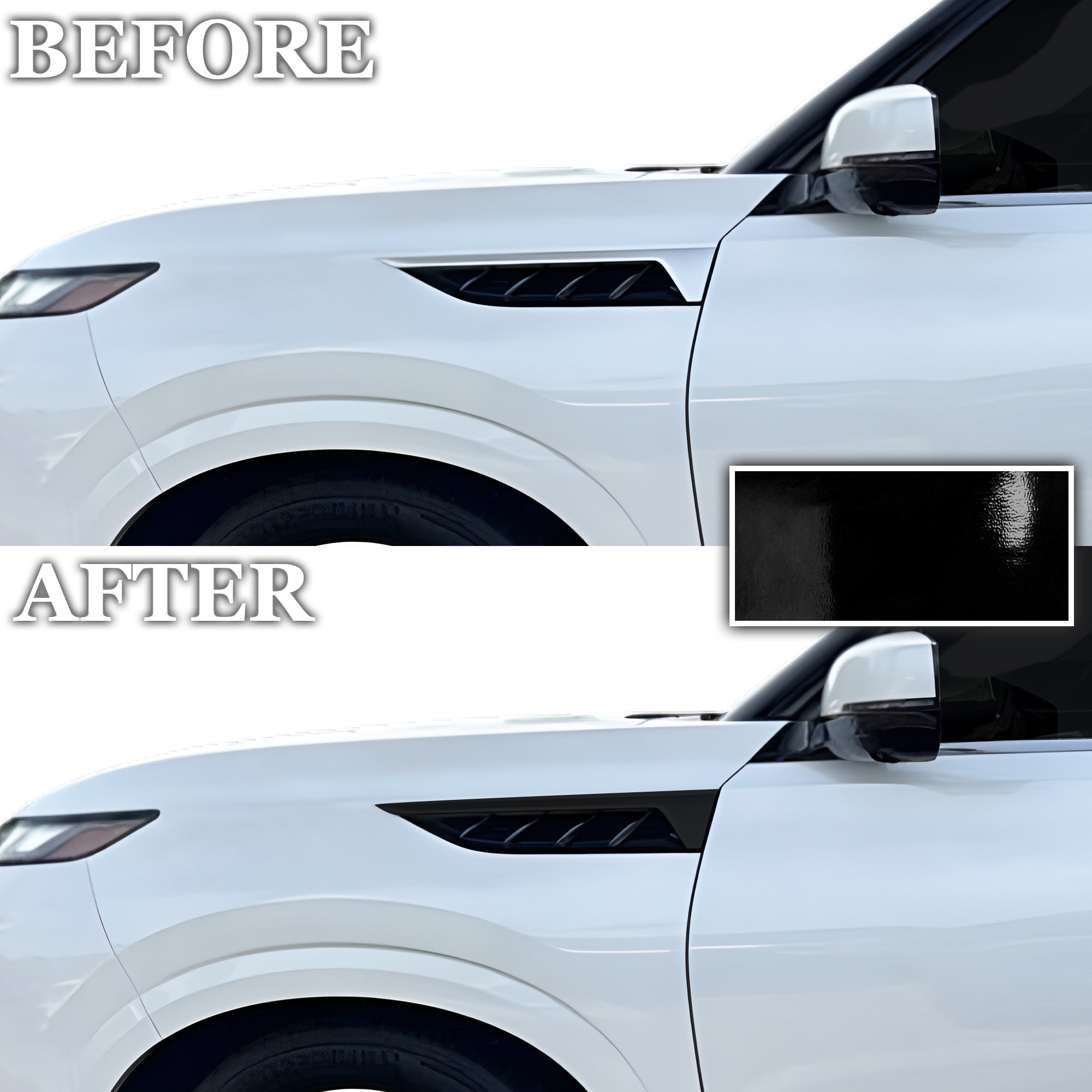 Fits Infiniti QX80 2025-2026 Blackout Chrome Delete Kit – Precut Gloss Black Vinyl Overlays Film