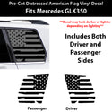 Fits Mercedes-Benz GLK 2010-2015 Quarter Window American Flag Vinyl Decal Stickers - Bogar Tech Designs