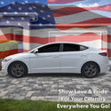 Fits Hyundai Elantra 2017-2018 Quarter Window American Flag Vinyl Decal Stickers - Bogar Tech Designs