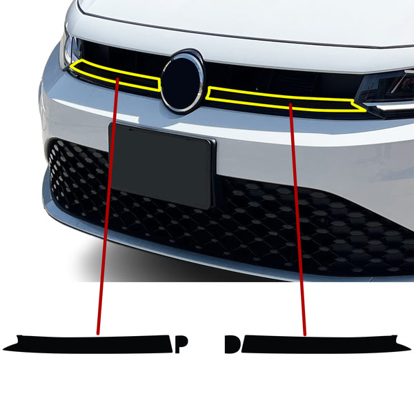 Volkswagen Jetta 2025-2026 Blackout Chrome Delete Kit – Precut Gloss Black Vinyl Overlays