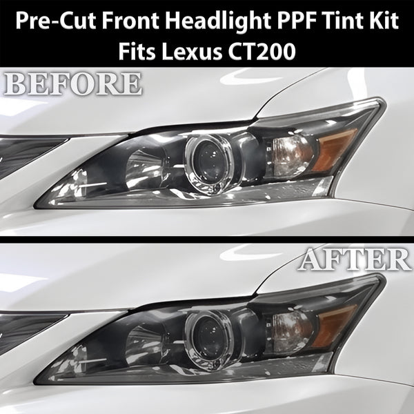 Fits Lexus CT200 2011-2018 Full Headlight Taillight Precut Smoked PPF Tint Kit Film Overlay  - Bogar Tech Designs
