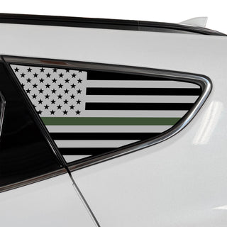 Fits Hyundai Santa Fe Sport 2013-2018 Quarter Window American Flag Vinyl Decal Stickers - Bogar Tech Designs