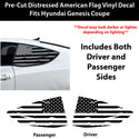 Fits Hyundai Genesis Coupe 2010-2016 Quarter Window American Flag Vinyl Decal Stickers - Bogar Tech Designs