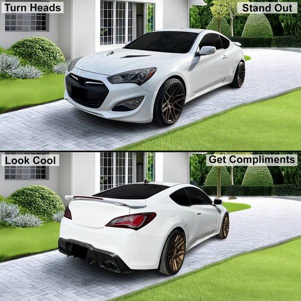 Fits Hyundai Genesis 2013-2016 Full Headlight Taillight Precut Smoked PPF Tint Kit Film Overlay  - Bogar Tech Designs