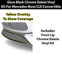 Fits Mercedes-Benz CLE 2024-2026 Vinyl Chrome Delete Grille Blackout Decal Stickers Overlay Film - Bogar Tech Designs