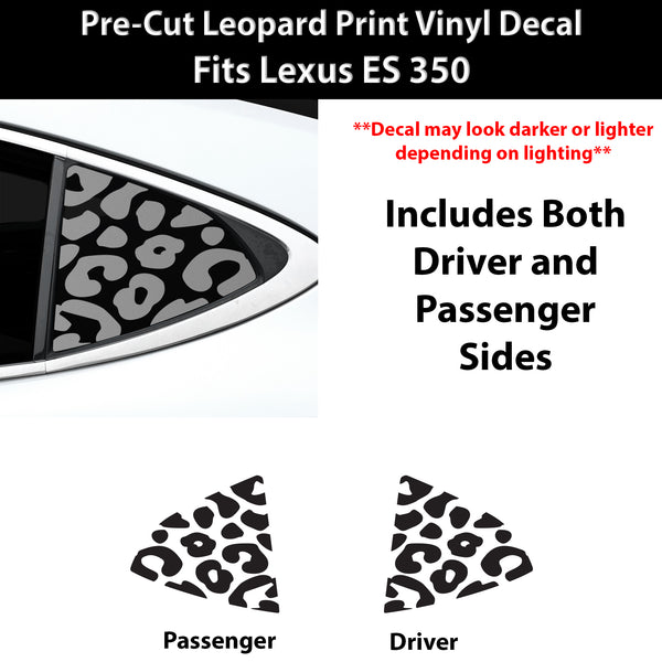 Fits Lexus ES 2013-2018 Animal Leopard Cheetah Cow Window Vinyl Decal Stickers - Bogar Tech Designs