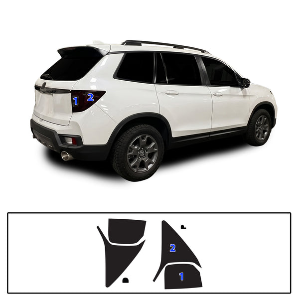 Fits Honda Passport 2022-2025 Full Headlight Taillight Precut Smoked PPF Tint Kit Film Overlay  - Bogar Tech Designs