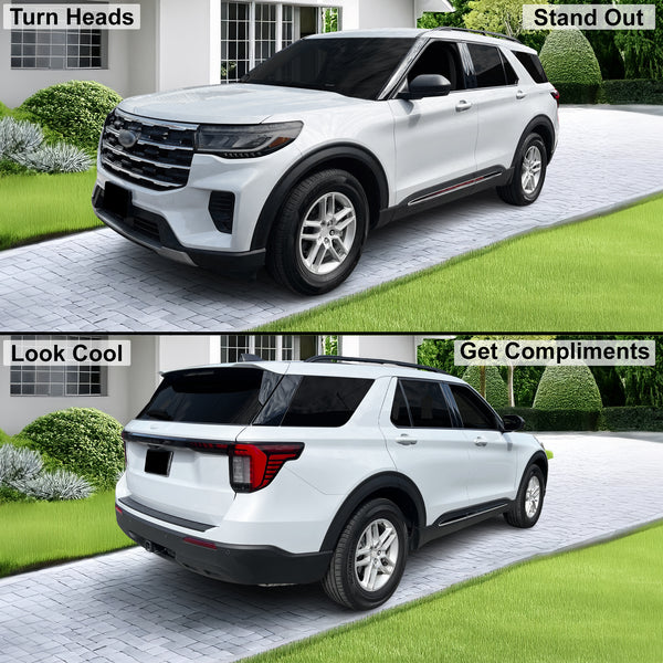Fits Ford Explorer 2025-2026 Full Headlight Taillight Precut Smoked PPF Tint Kit Film Overlay  - Bogar Tech Designs