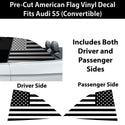 Fits Audi S5 Convertible 2020-2024 Quarter Window American Flag Vinyl Decal Stickers - Bogar Tech Designs