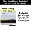 Fits Cadillac Escalade IQ 2025-2026 Vinyl Chrome Delete Grille Blackout Decal Stickers Overlay Film - Bogar Tech Designs