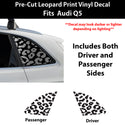 Fits Audi Q5 2009-2017 Animal Leopard Cheetah Cow Window Vinyl Decal Stickers - Bogar Tech Designs