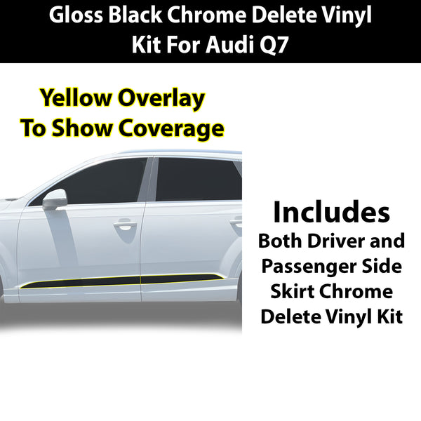 Fits Audi Q7 2017-2019 Vinyl Chrome Delete Grille Blackout Decal Stickers Overlay Film - Bogar Tech Designs