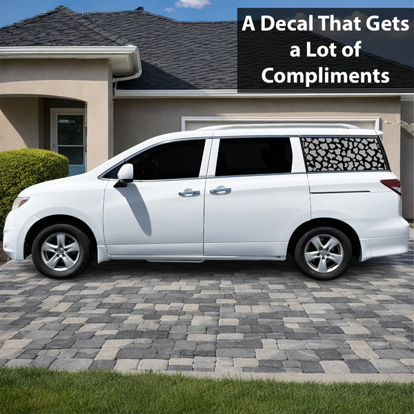 Fits Nissan Quest 2011-2017 Animal Leopard Cheetah Cow Window Vinyl Decal Stickers - Bogar Tech Designs