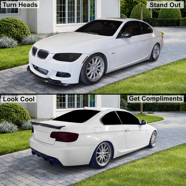 Fits BMW 3 Series 2011-2013 Full Headlight Taillight Precut Smoked PPF Tint Kit Film Overlay  - Bogar Tech Designs