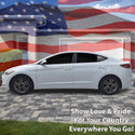 Fits Hyundai Elantra 2017-2018 Quarter Window American Flag Vinyl Decal Stickers - Bogar Tech Designs