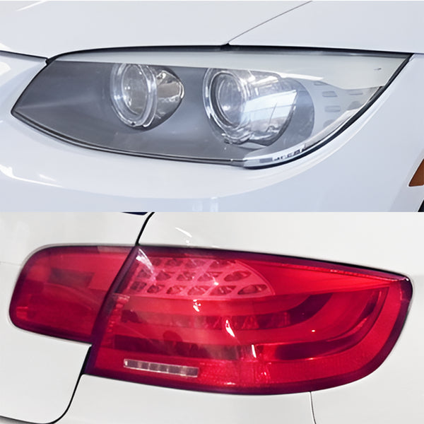 Fits BMW 3 Series 2011-2013 Full Headlight Taillight Precut Smoked PPF Tint Kit Film Overlay  - Bogar Tech Designs