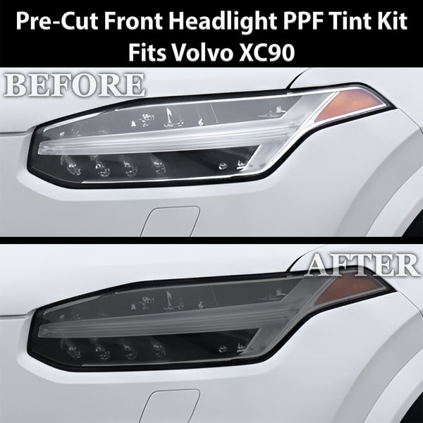 Fits Volvo XC90 2016-2025 Full Headlight Taillight Precut Smoked PPF Tint Kit Film Overlay  - Bogar Tech Designs