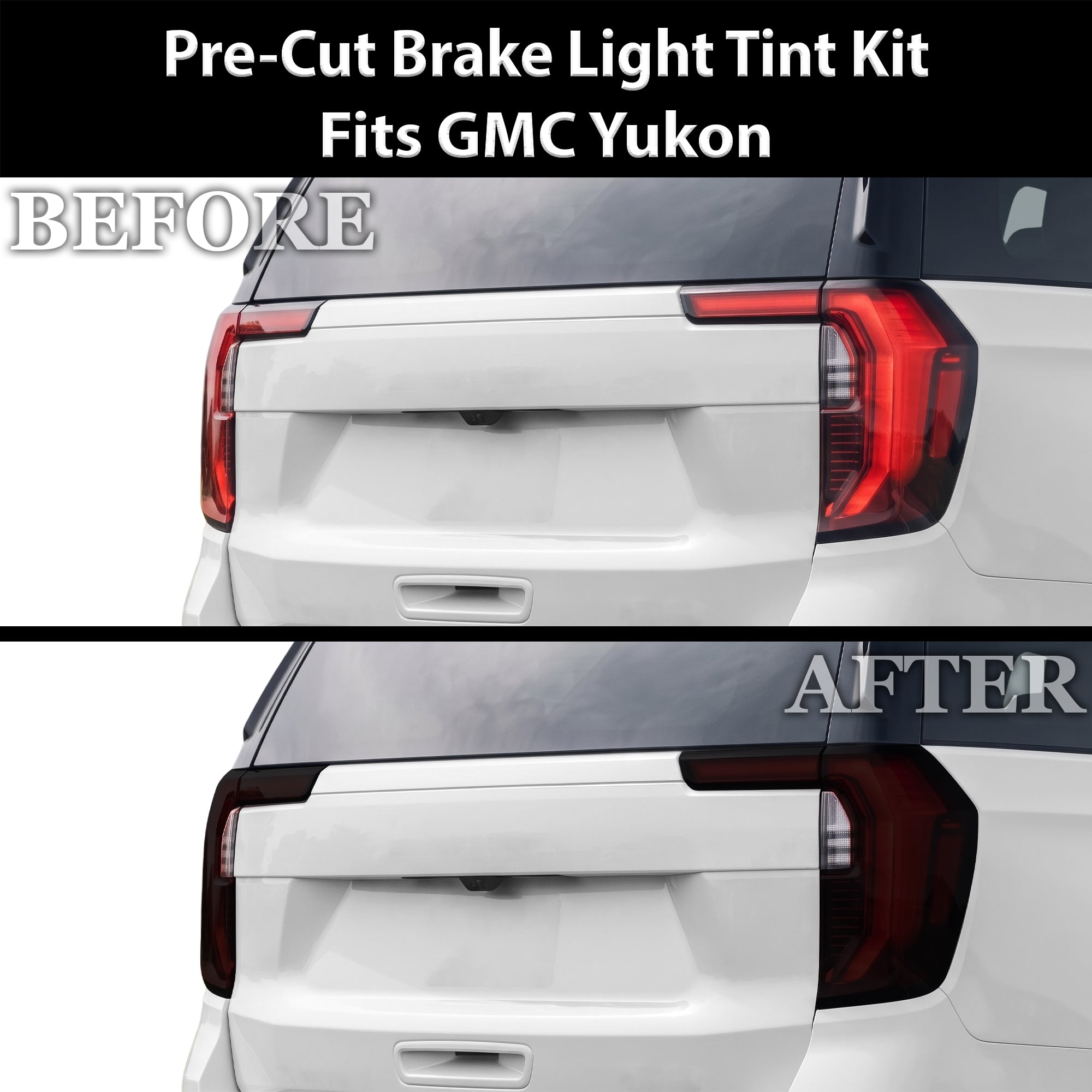 Fits GMC Yukon 2025-2027 Full Headlight Taillight Precut Smoked PPF Tint Kit Film Overlay  - Bogar Tech Designs