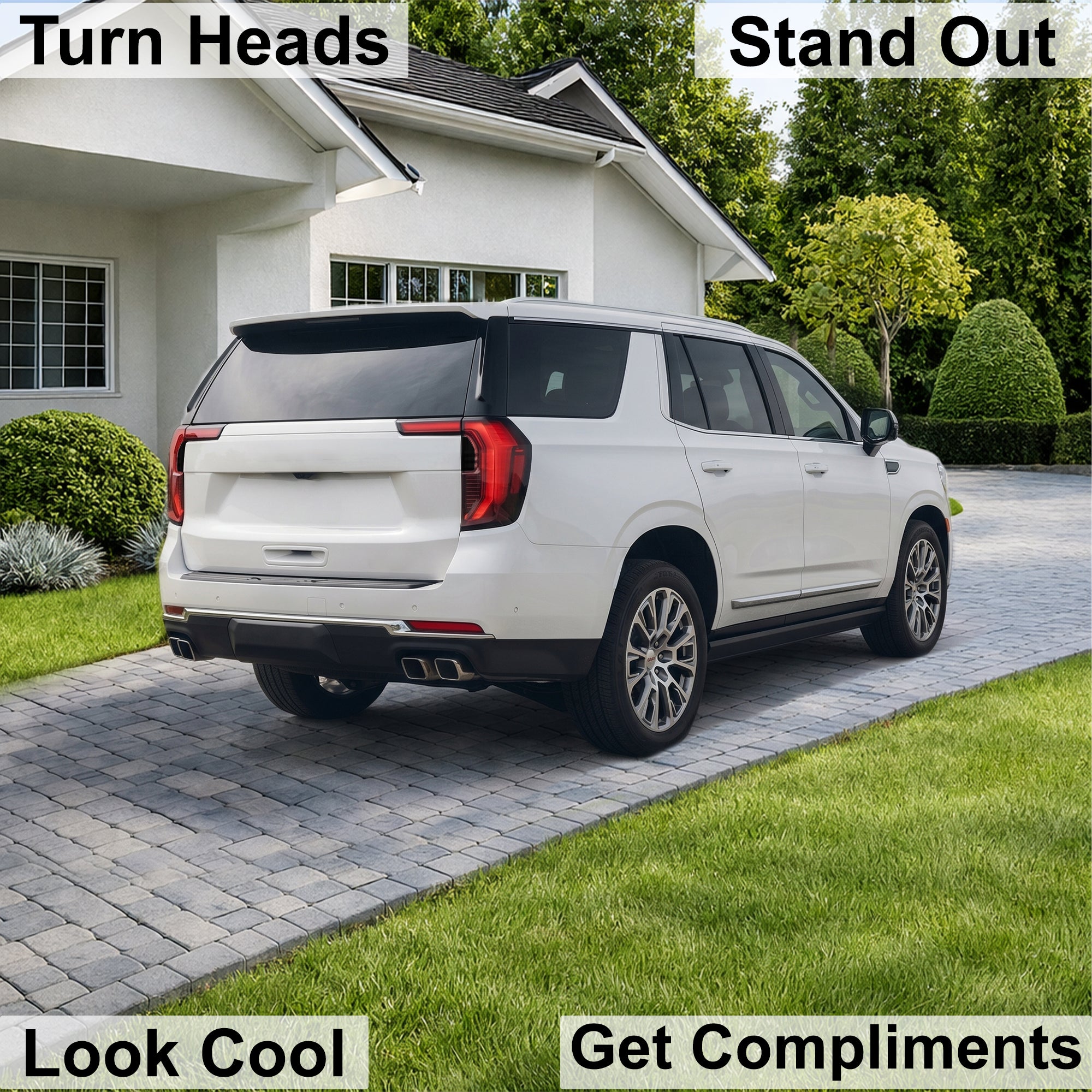 Fits GMC Yukon 2025-2027 Full Headlight Taillight Precut Smoked PPF Tint Kit Film Overlay  - Bogar Tech Designs