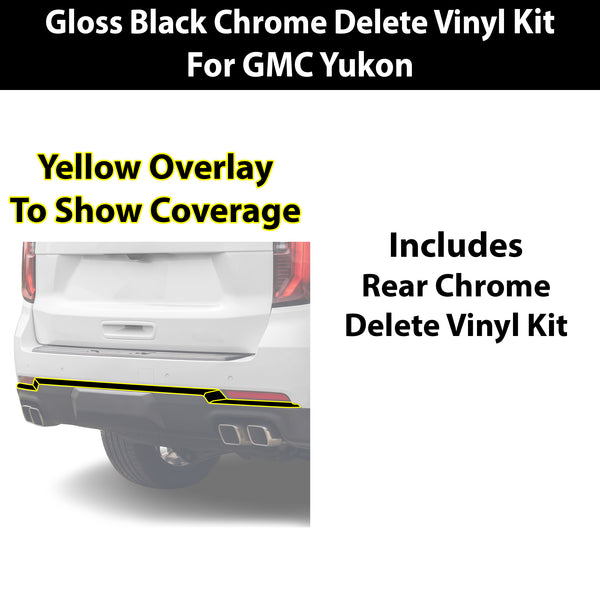 Fits GMC Yukon XL 2025-2026 Vinyl Chrome Delete Grille Blackout Decal Stickers Overlay Film - Bogar Tech Designs