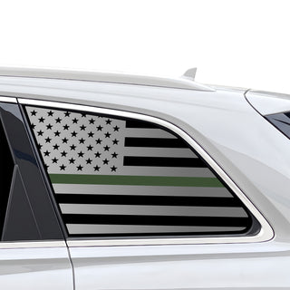 Fits Audi Q7 2017-2026 Quarter Window American Flag Vinyl Decal Stickers - Bogar Tech Designs