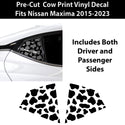 Fits Nissan Maxima 2015-2023 Animal Leopard Cheetah Cow Window Vinyl Decal Stickers - Bogar Tech Designs